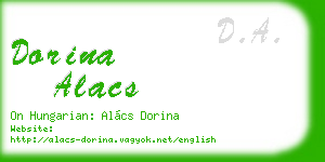 dorina alacs business card